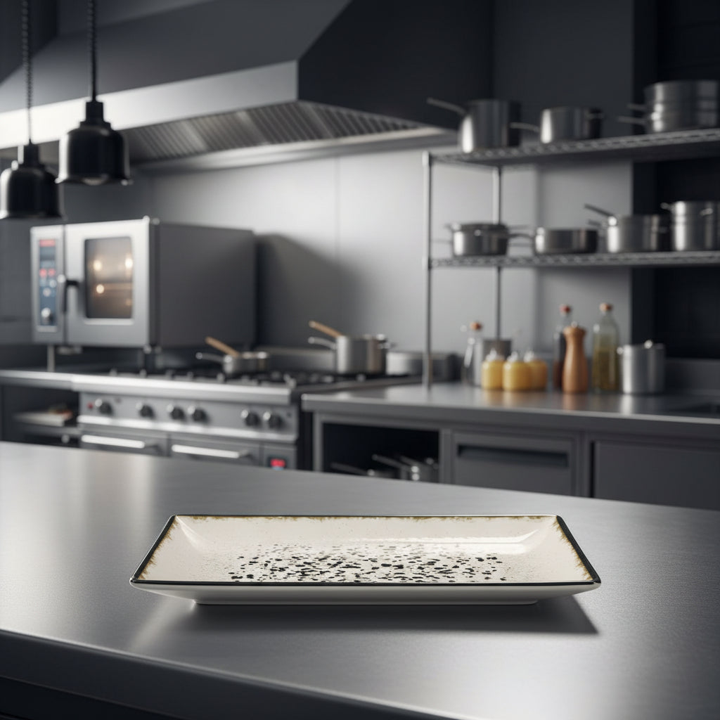 Essentia rectangular 25x15cm dessert plates