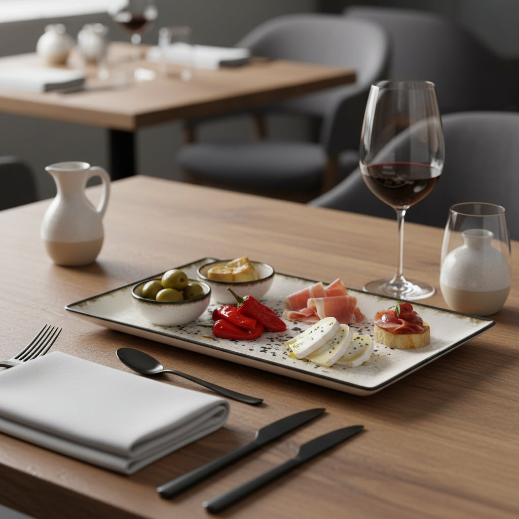 Essentia rectangular 25x15cm dessert plates