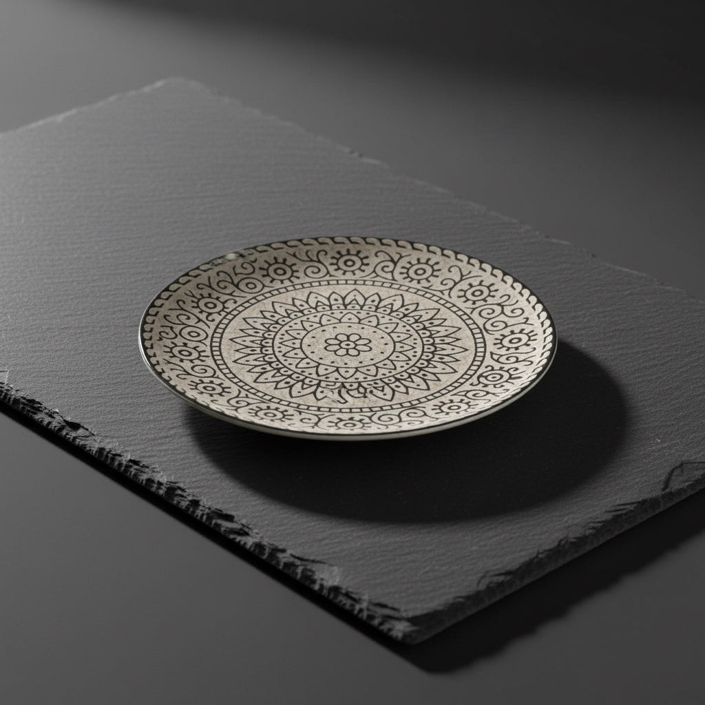 Sole 26cm dinner plates Embossed Stoneware