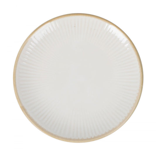 Milky Cream 27.6cm Dinner plate Vintage Stoneware