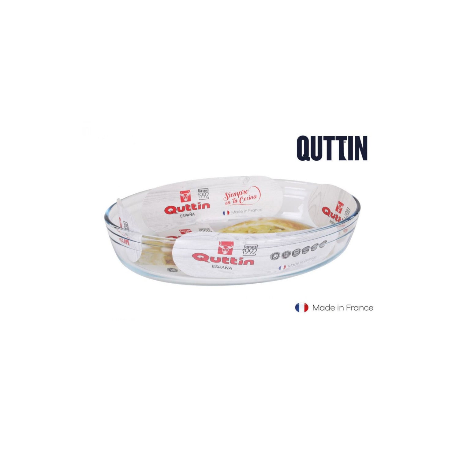 30x21cm oval Glass Oven Baking Lasagne tin roasting tray dish Quttin