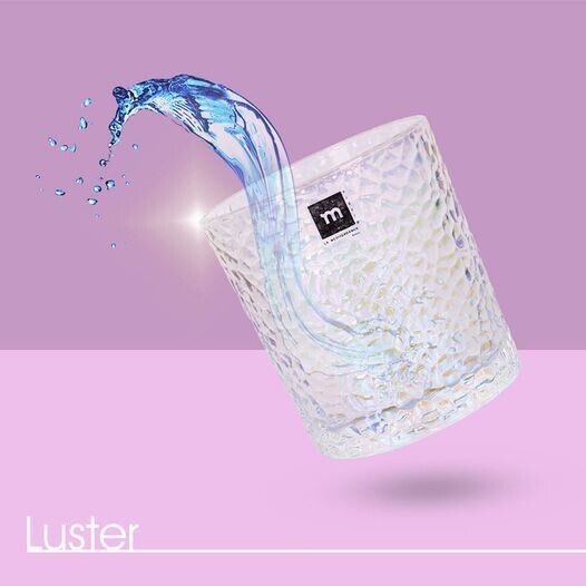 Clear textured 350ml Festo LUSTER cocktail whisky glass with water splash