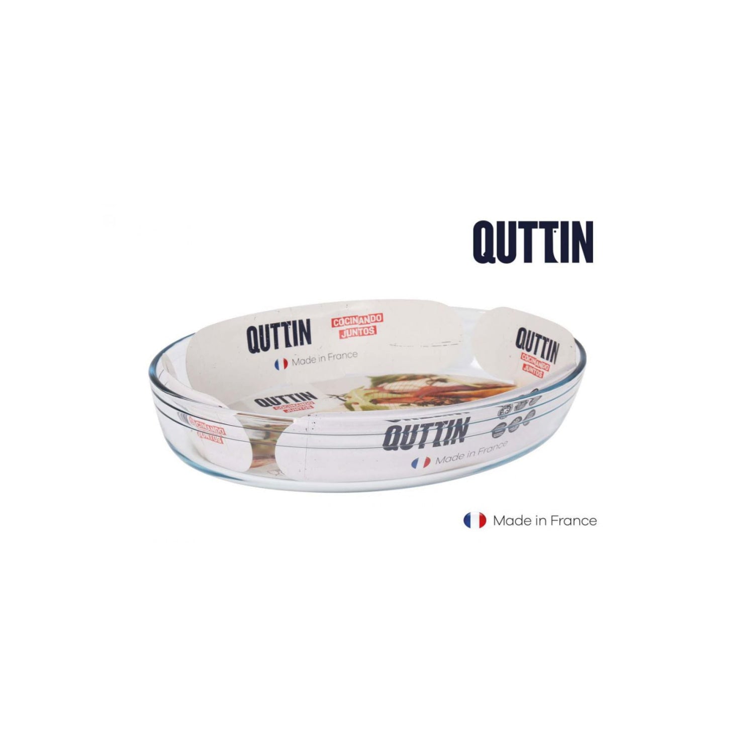 35x24cm oval Glass Oven Baking Lasagne tin roasting tray dish Quttin