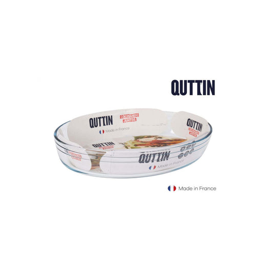 35x24cm oval Glass Oven Baking Lasagne tin roasting tray dish Quttin