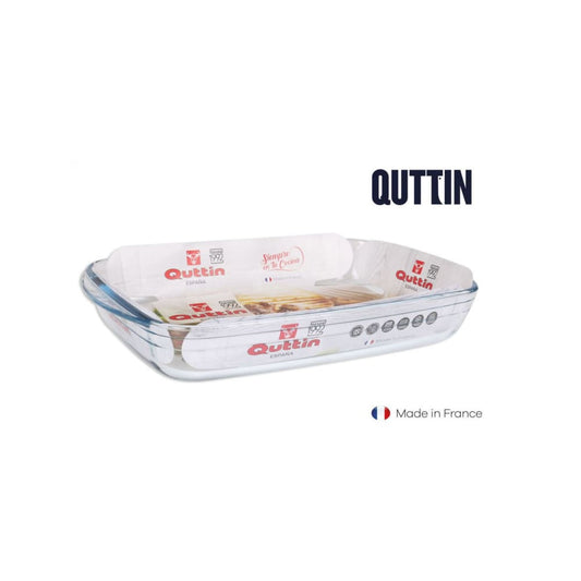 3L rectangular Glass Oven Baking Lasagne tin roasting tray dish Quttin