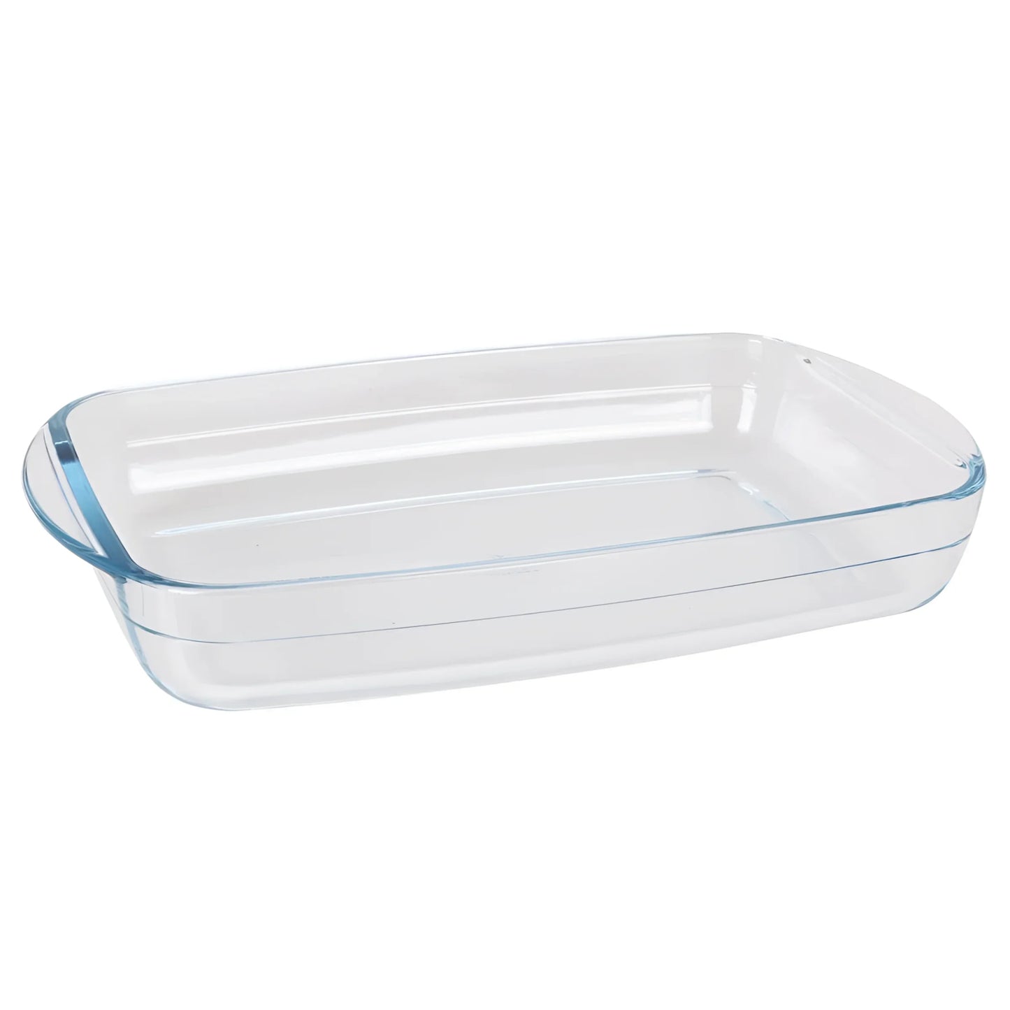 Rectangular clear glass baking dish for oven roasting and baking Lasagne from Quttin