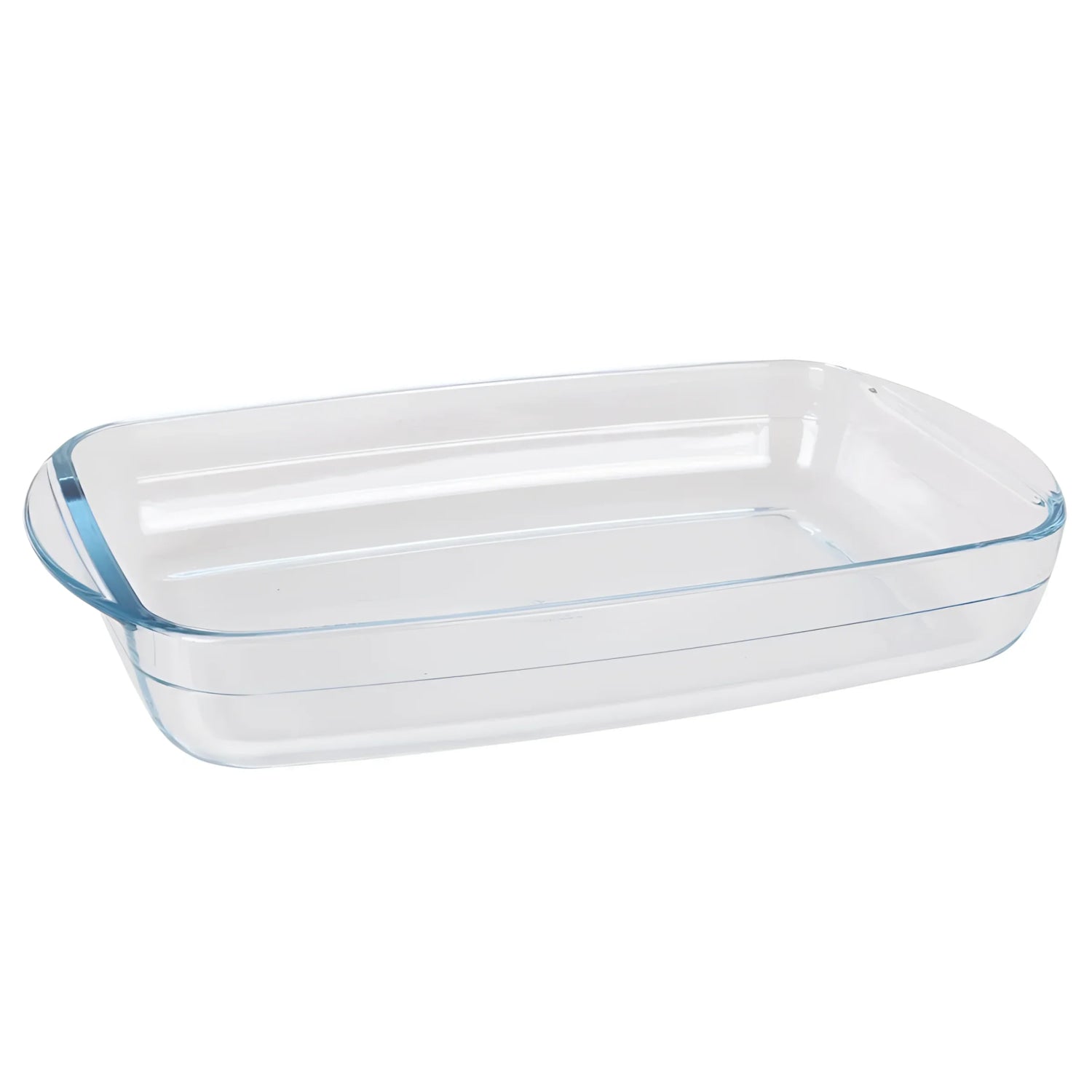 Rectangular clear glass baking dish for oven roasting and baking Lasagne from Quttin