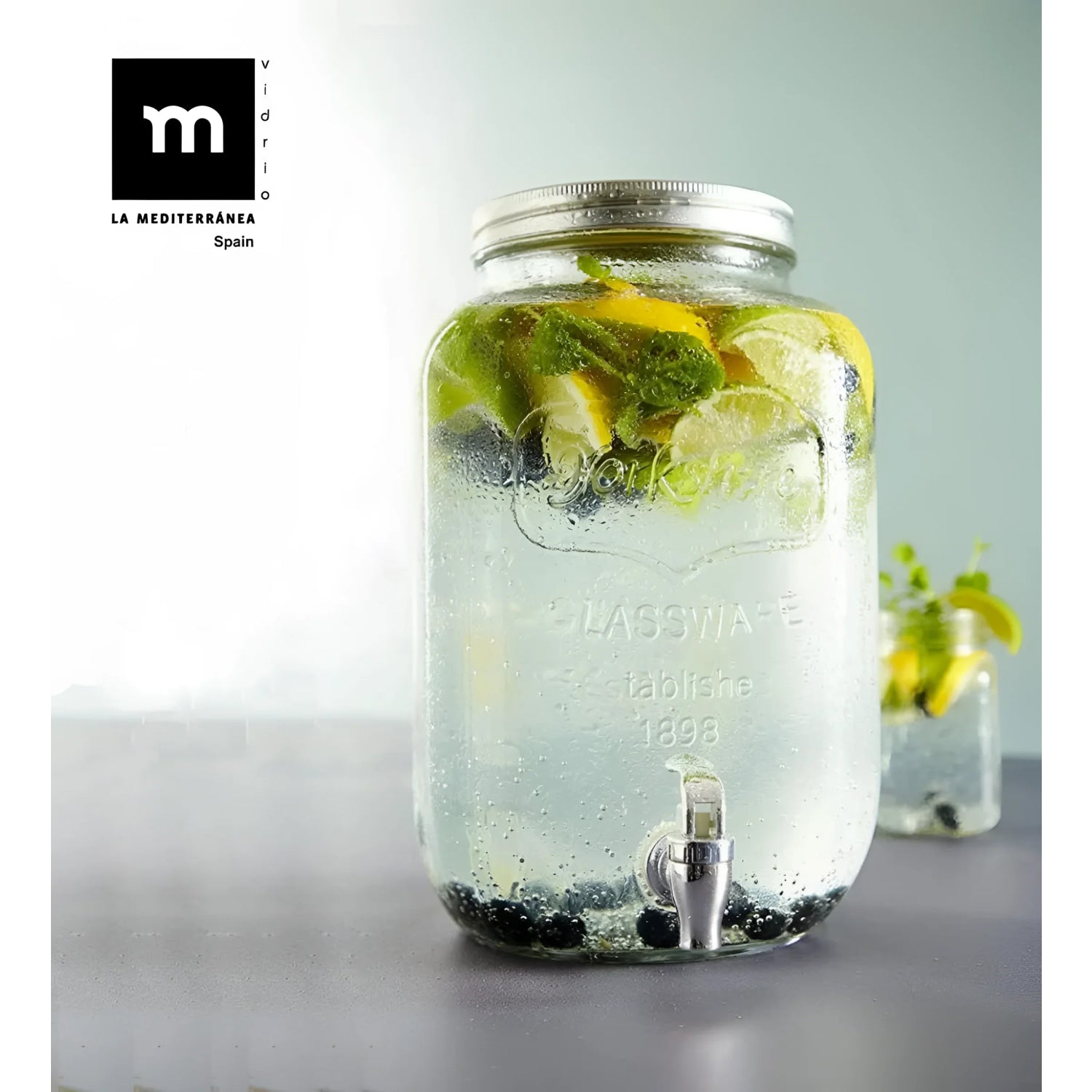 4L glass Drinks Dispenser Rustik