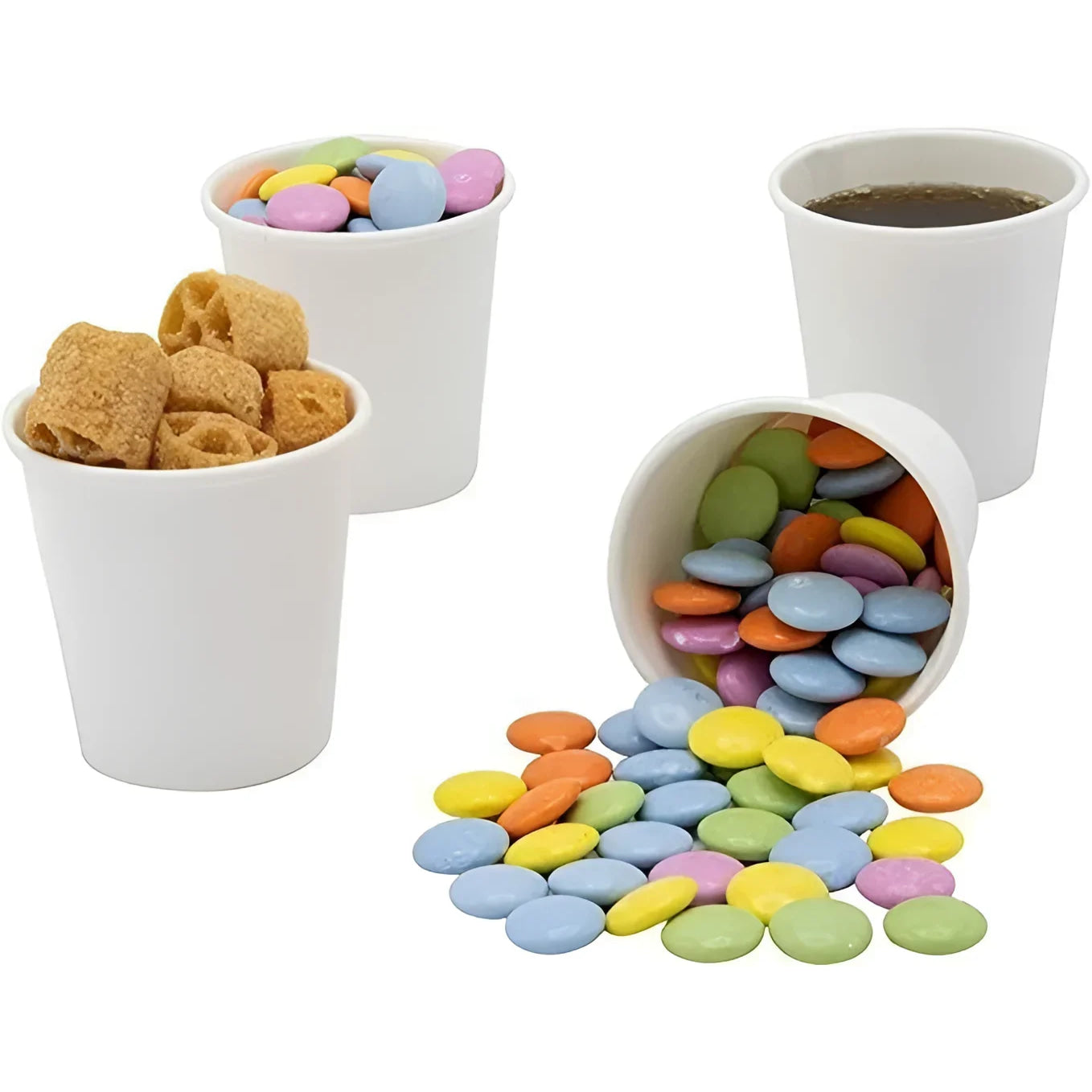 50x Algon Biodegradable 80ml disposable glasses coffee cups