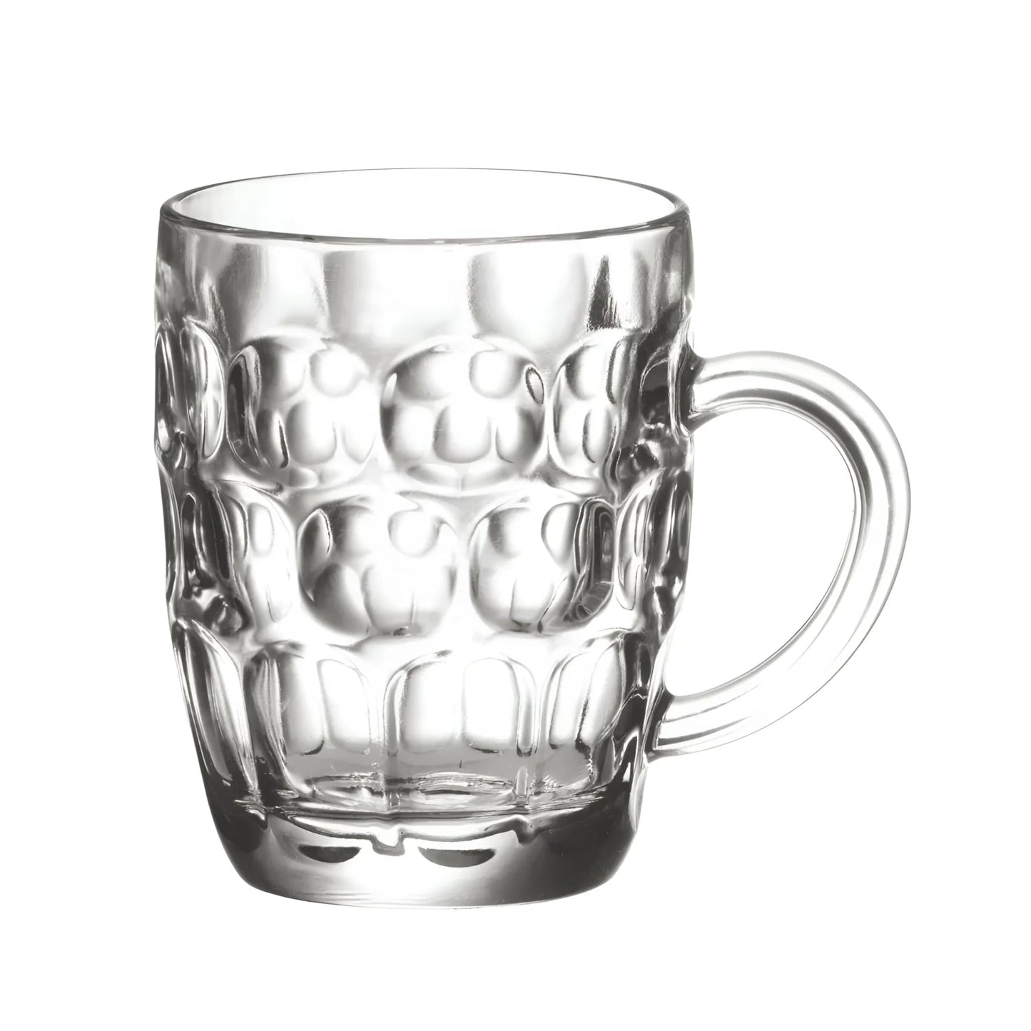 Dimpled glass beer mug for 600ml Pint Beer Tankard Abadia showcasing its classic design