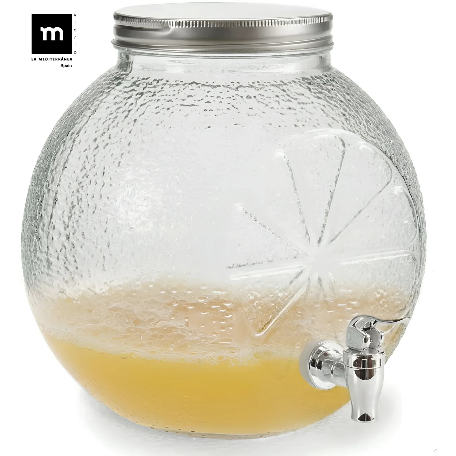 5L glass Drinks Dispenser Round Rustik