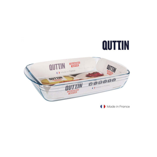 5L rectangular Glass Oven Baking Lasagne tin roasting tray dish Quttin