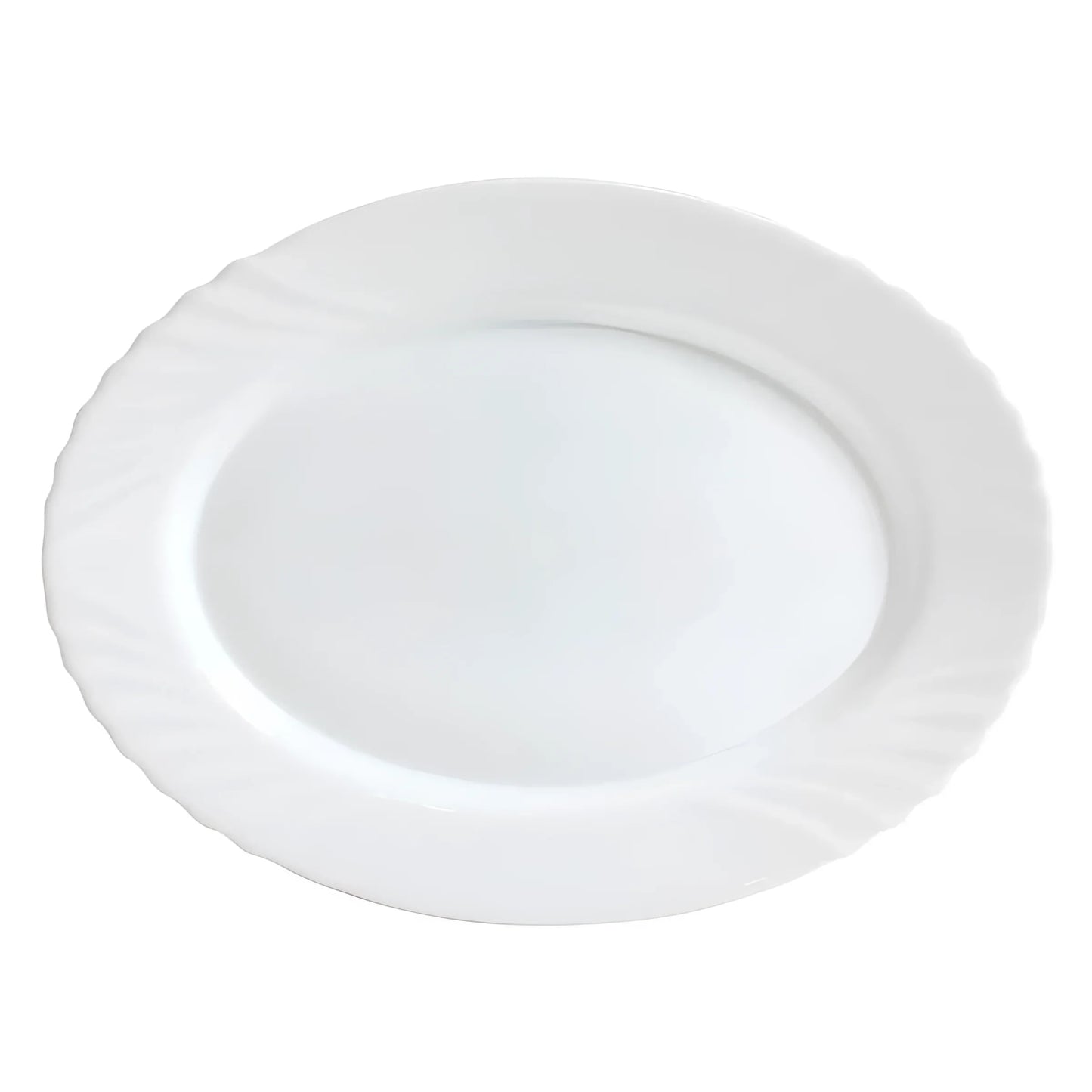 6X Bormioli Rocco Brilliant White EBRO OVAL xl dinner plates dessert plates