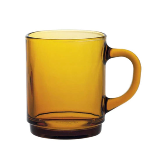 6x Duralex Amber Stackable coffee tea mugs 260ml Versalles