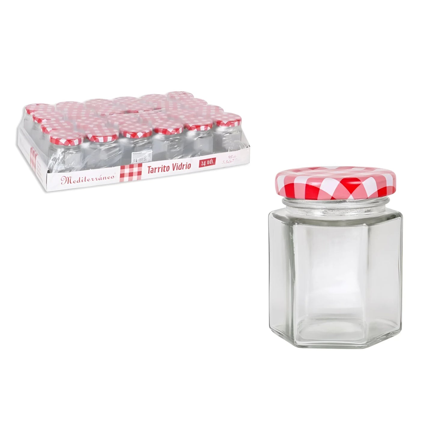 95ML Glass Mini Jam Jars Airtight Preserve Honey Bottles Jar With Lids 24PCS