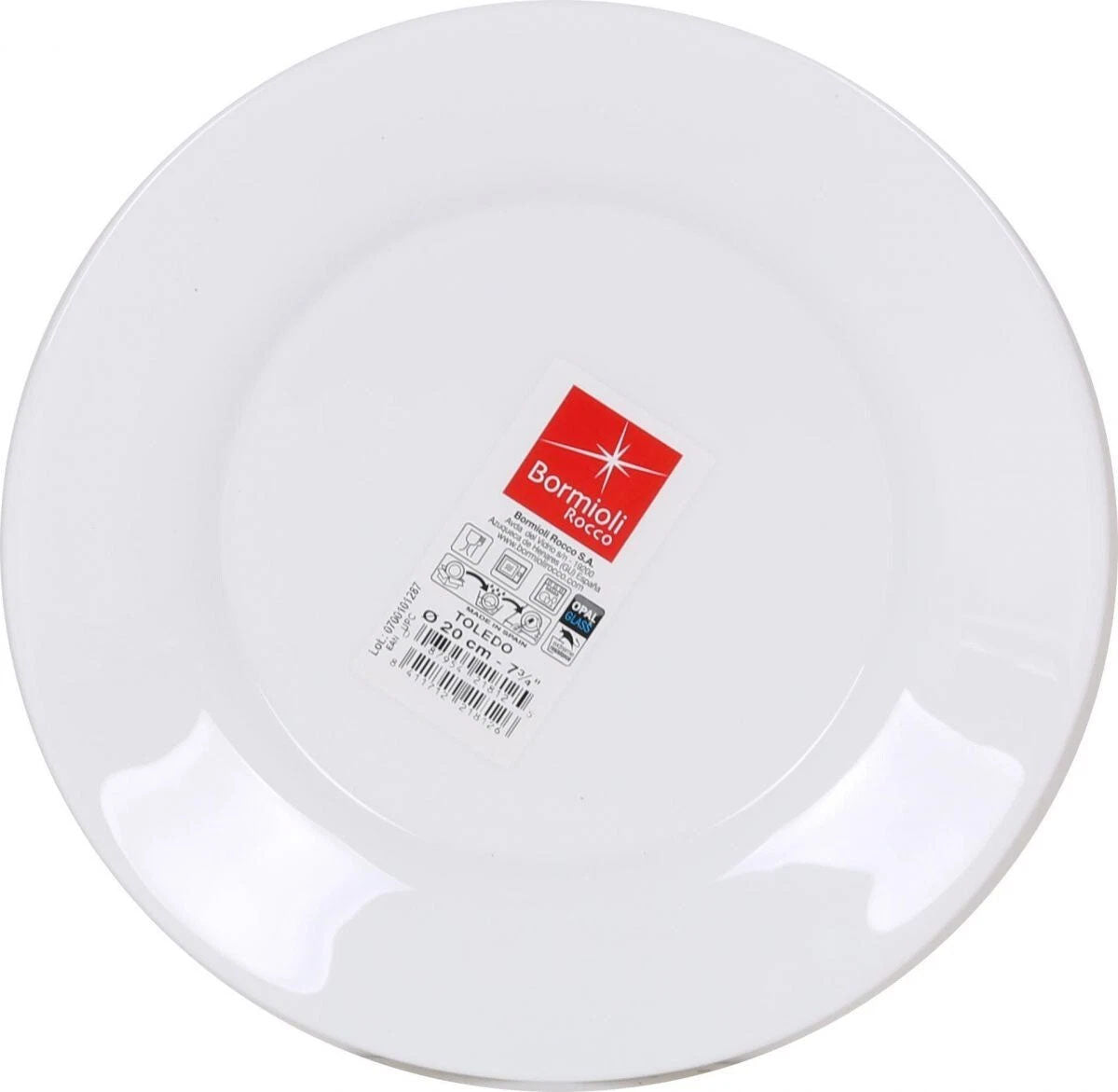 Bormiolli Rocco Tempered glass DEEP plate bowl 24x3.5cm Toledo