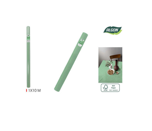 Algon Tablecloth Disposable Green Roll 1m x 10m
