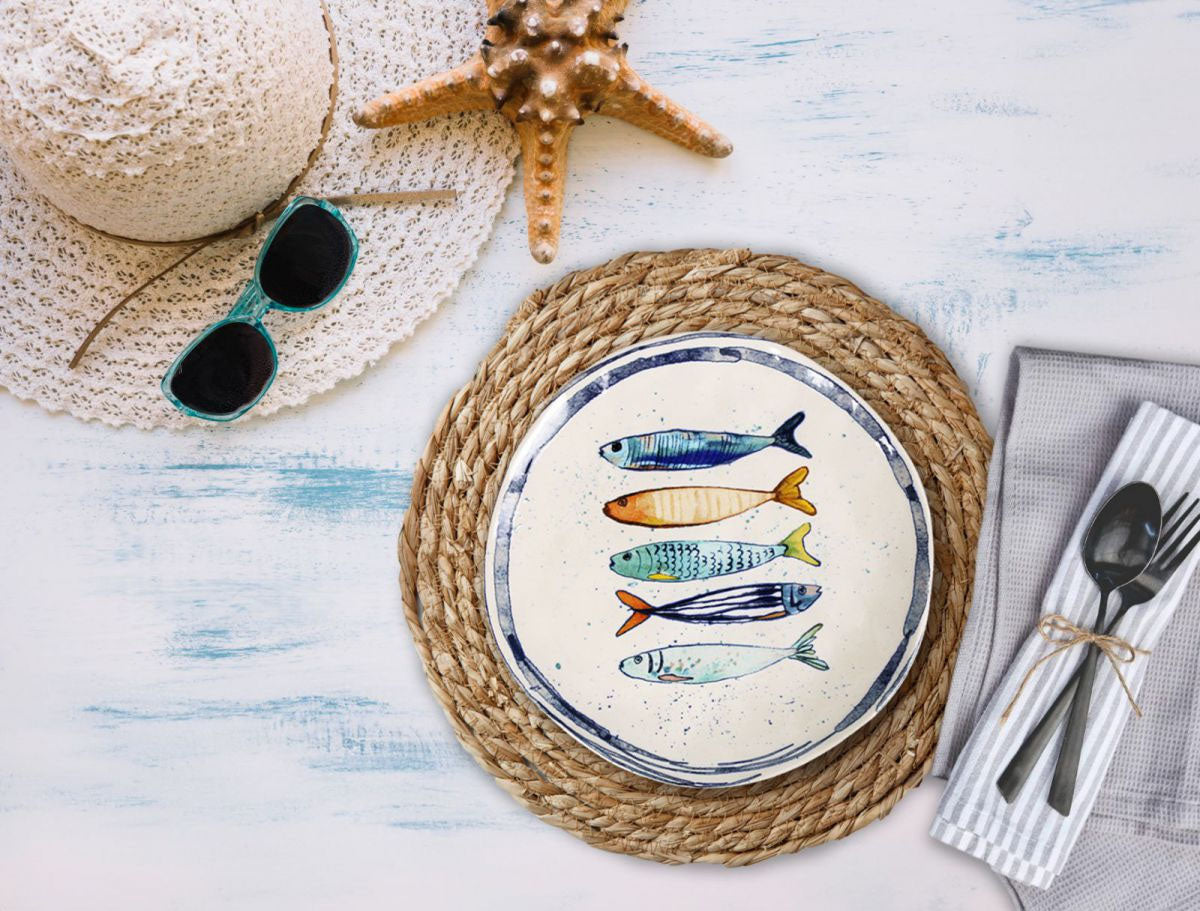 Peixe Iberica irregular shape 26cm dinner plate