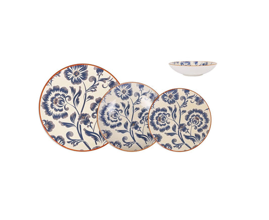 Melide 12pcs Premium Stoneware Dinner set Dinner service plates