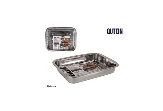 Oven tray Metal with Grill 32.7x23.5cm Quttin