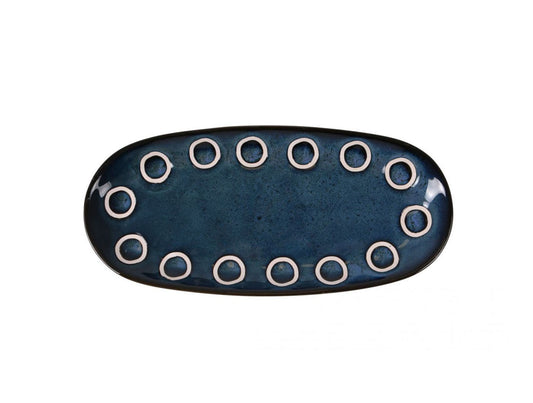 Almudena Blue 25x12cm Dessert plate starters tapas dish