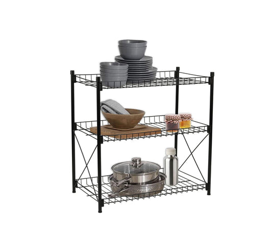 3 Tier Multipurpose Shelf Freestanding Metal Rack Organiser Kitchen bedroom bathroom unit