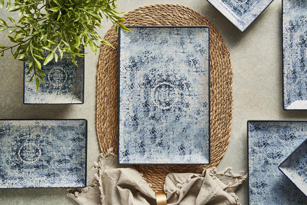 Electra 26cm dinner plates Stoneware Blue