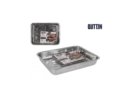 Oven tray Metal with Grill 38.3x27.4cm Quttin