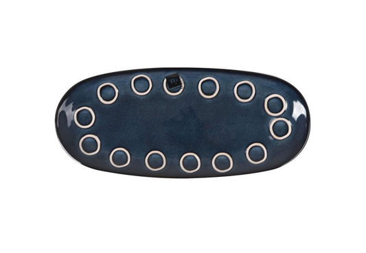 Almudena Blue 33x14.8cm Dessert plate starters tapas dish