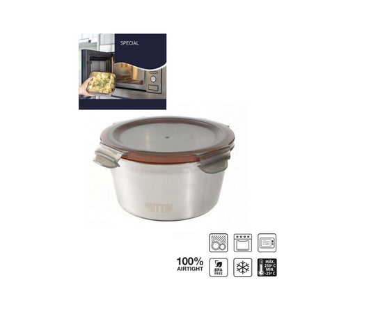 Food storage containers Microwave safe Stainless Steel Hermetic 1000ml 1L Quttin
