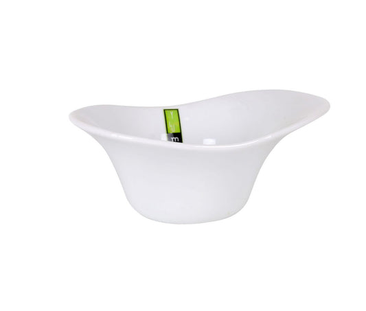 Yummy White porcelain salad bowl 18.4x13x7.3cm