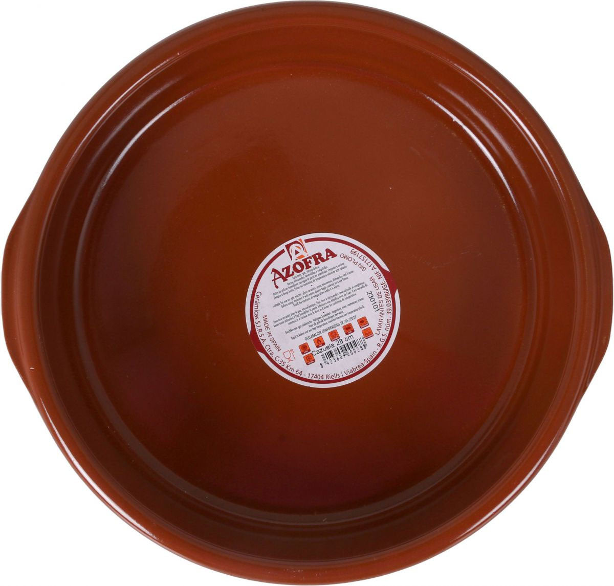 Azofra Size 28cm Spanish terracotta dish