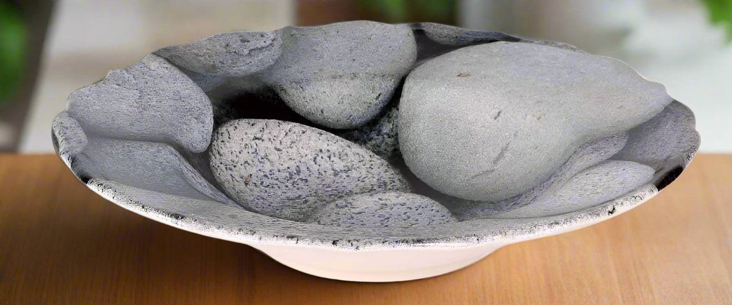 Apolo Irregular shape stones Porcelain 28cm Risotto pasta bowls Assorted designs