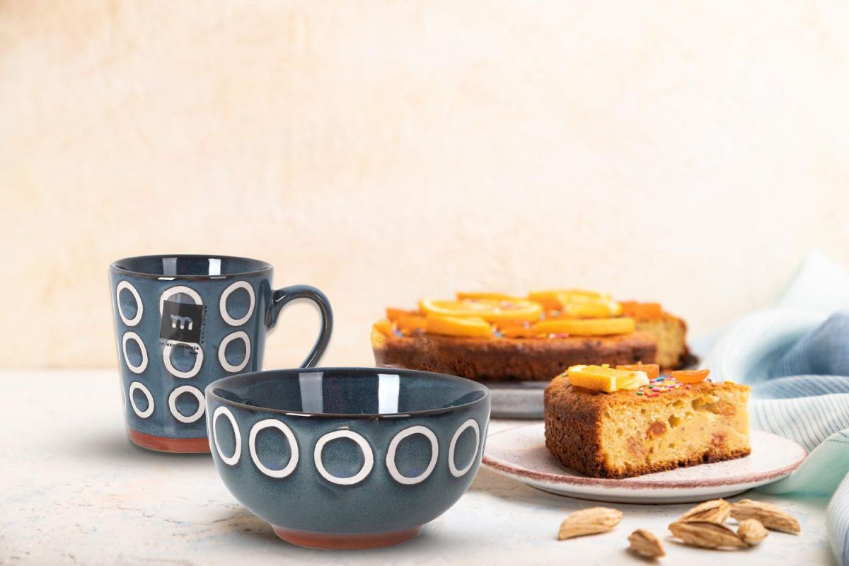 Almudena Blue Coffee Mug 330ml Stoneware