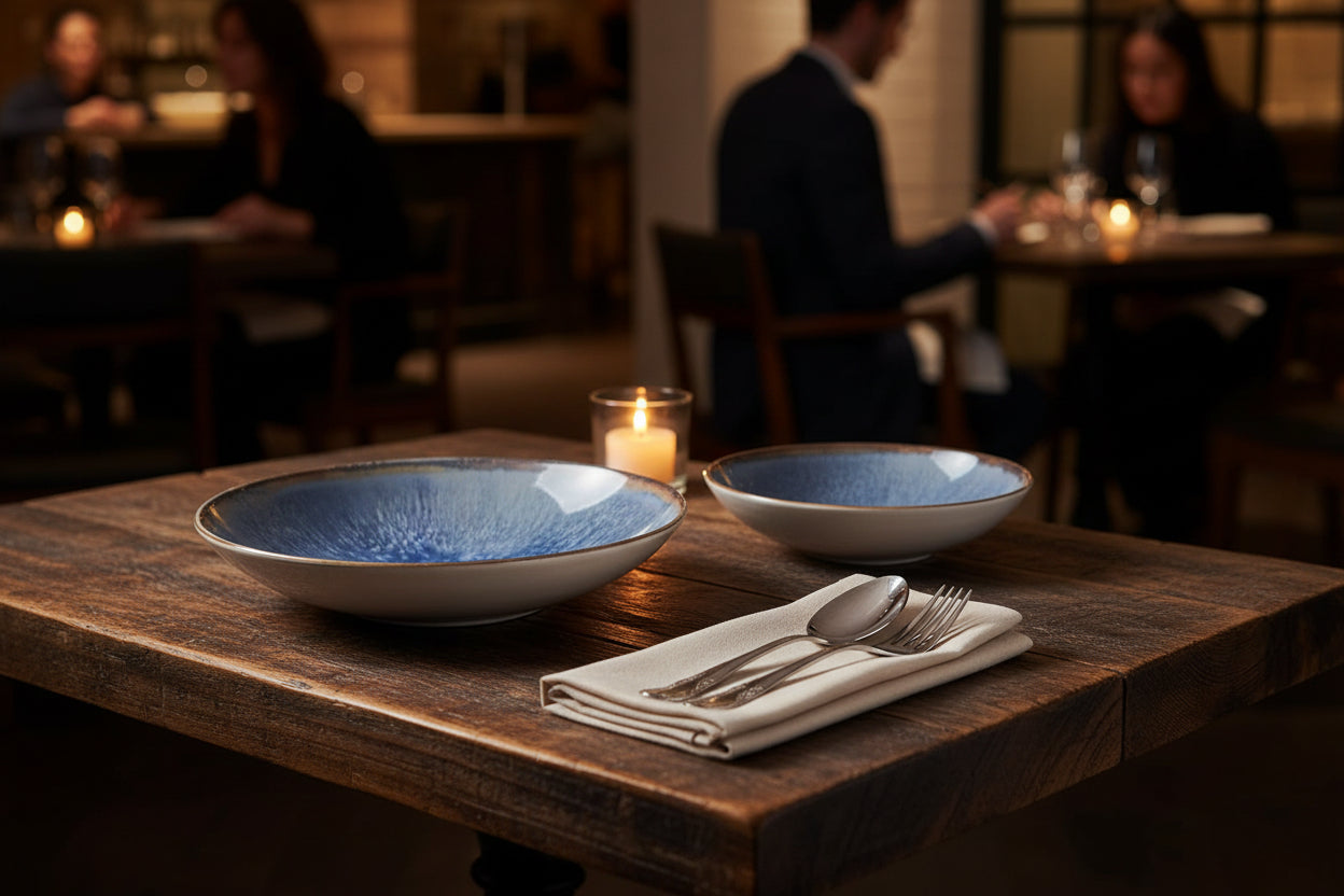 Aelia 21cm pasta bowls Embossed Stoneware La Mediterranea