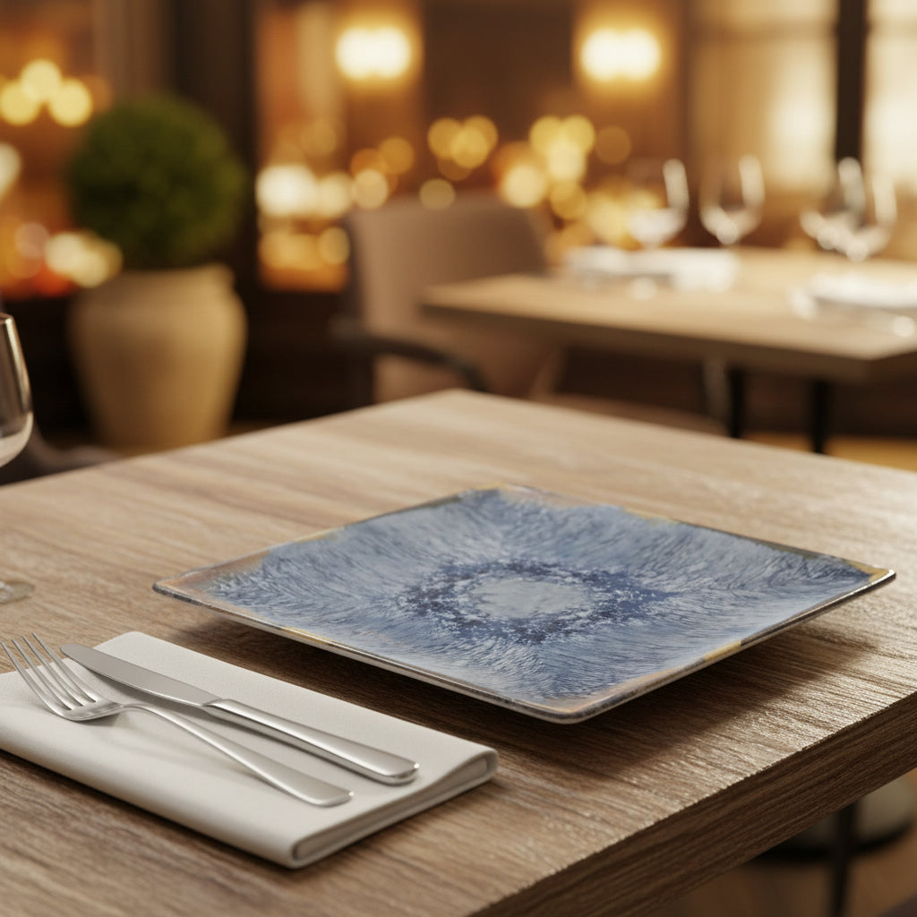 Aelia square 24x24cm Dinner plate Stoneware