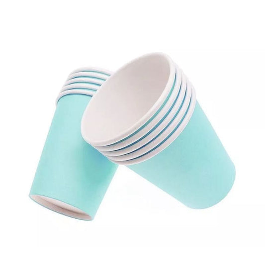 Algon Biodegradable 200ml disposable party glasses Aquamarine