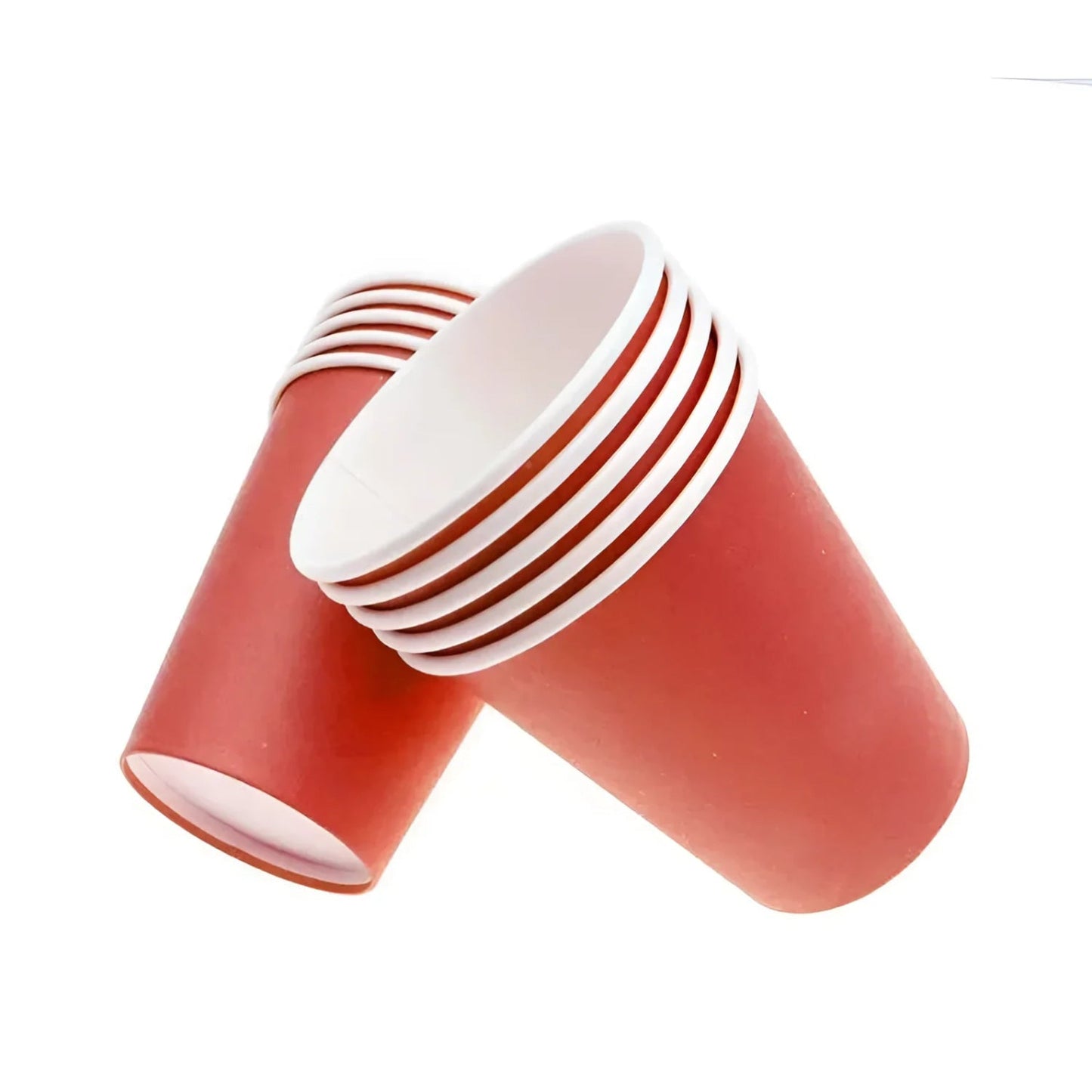 Algon Biodegradable 200ml disposable party glasses Red