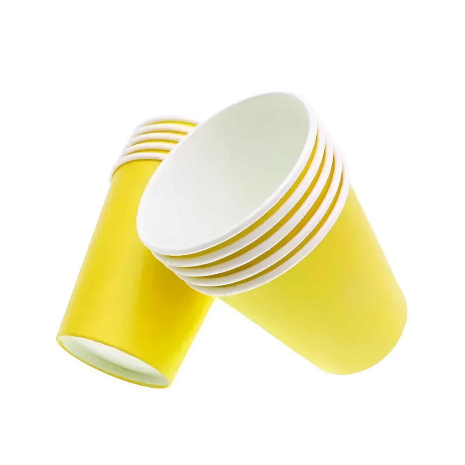 Algon Biodegradable 200ml disposable party glasses Yellow