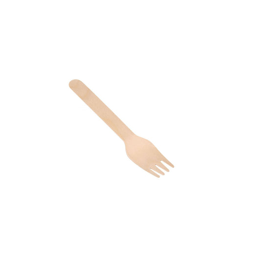 Algon Forks Disposable Biodegradable wooden party take away cutlery Pack of 50