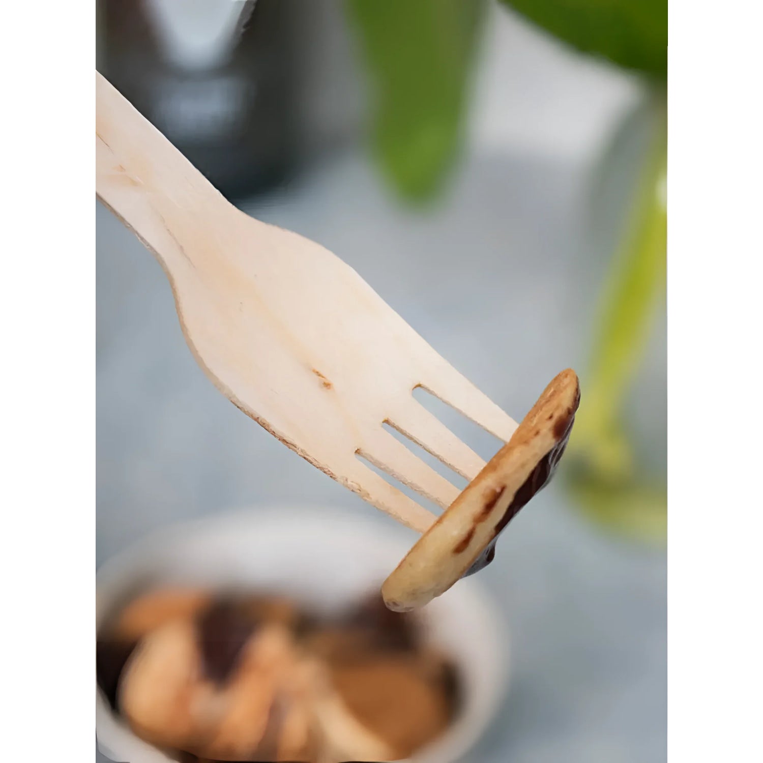 Algon Forks Disposable Biodegradable wooden party take away cutlery Pack of 50