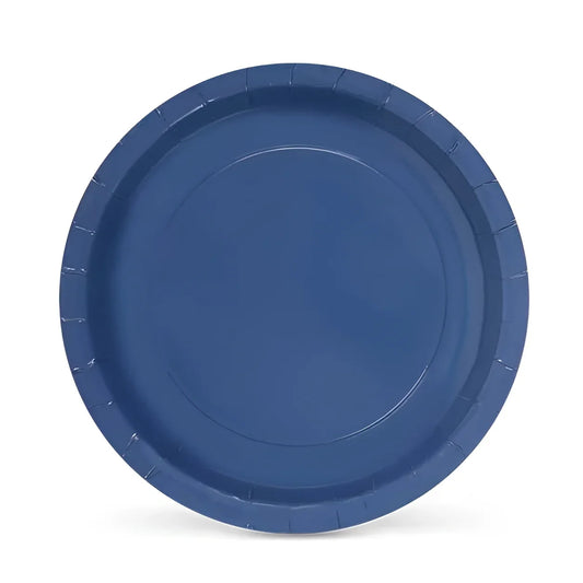 Algon Plates Disposable Biodegradable Blue paper party take away Pack of 10