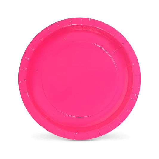 Algon Plates Disposable Biodegradable Fuchsia paper party take away Pack of 10