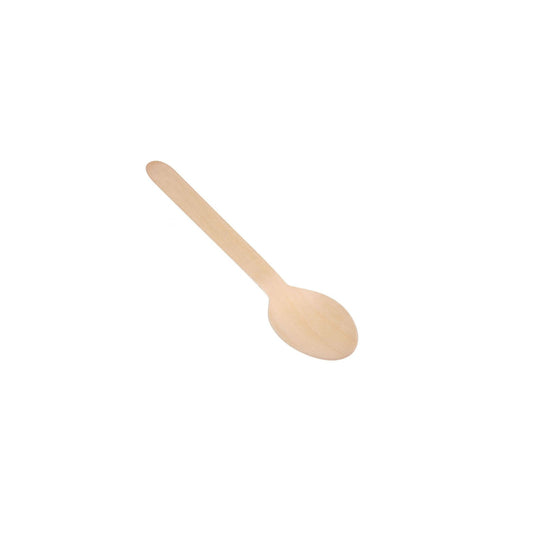 Algon Spoons Disposable Biodegradable wooden party take away cutlery Pack of 50