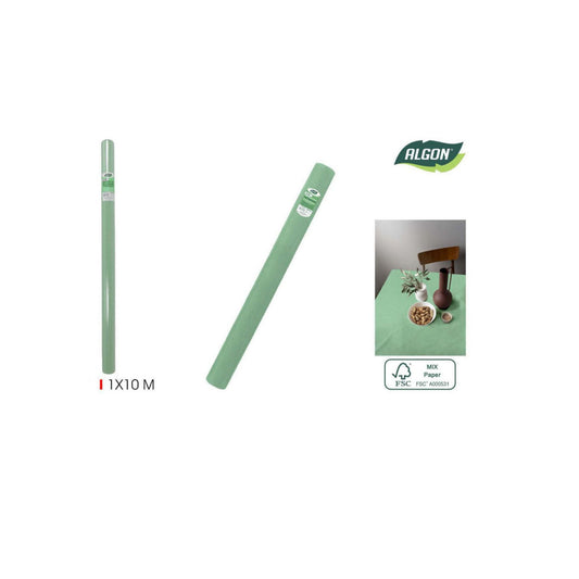 Algon Tablecloth Disposable Green Roll 1m x 10m