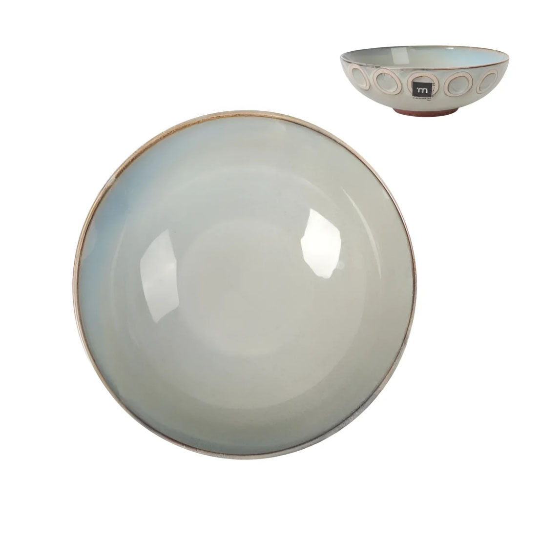 Almudena grey 19.5cm pasta bowls Embossed Stoneware La Mediterranea