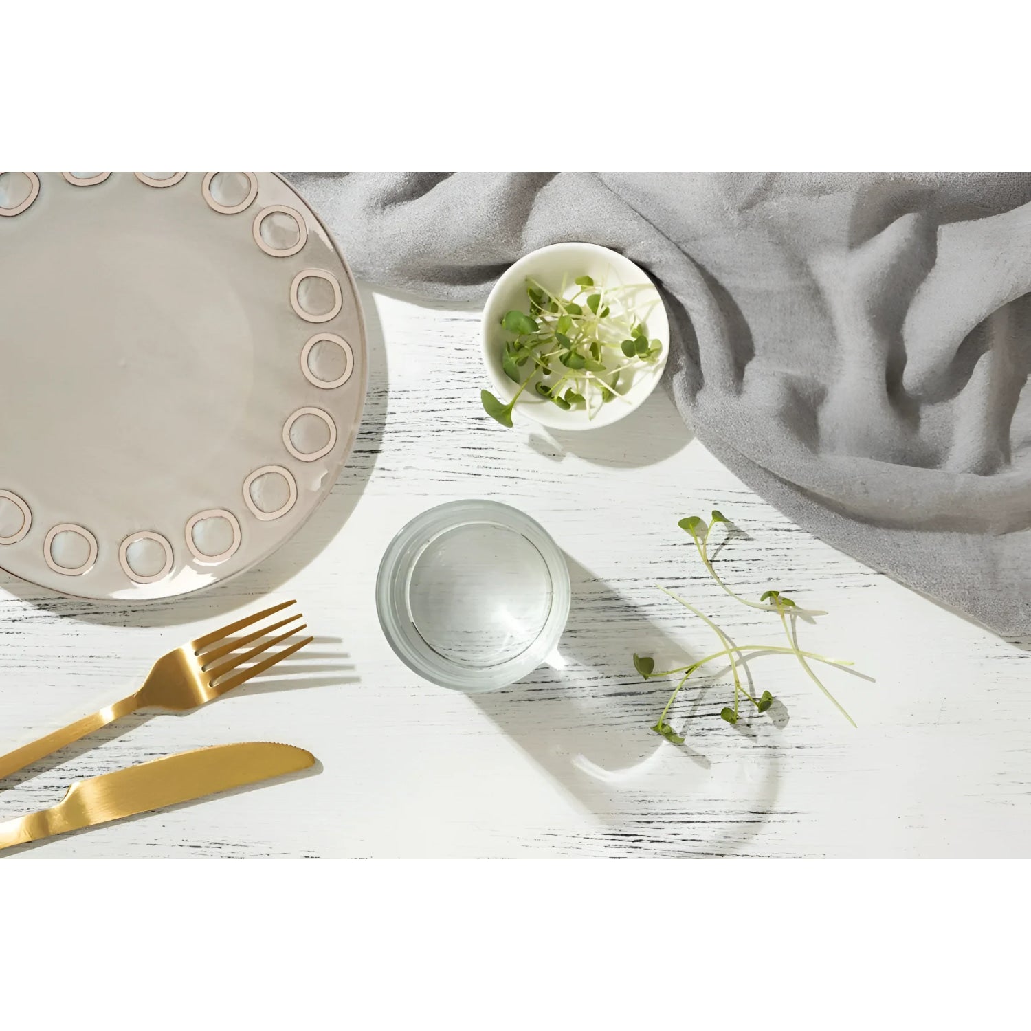 Almudena Grey 27cm dinner plates Embossed Stoneware La Mediterranea