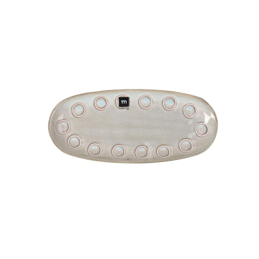 Almudena Grey 29x13.5cm Dessert plate starters tapas dish