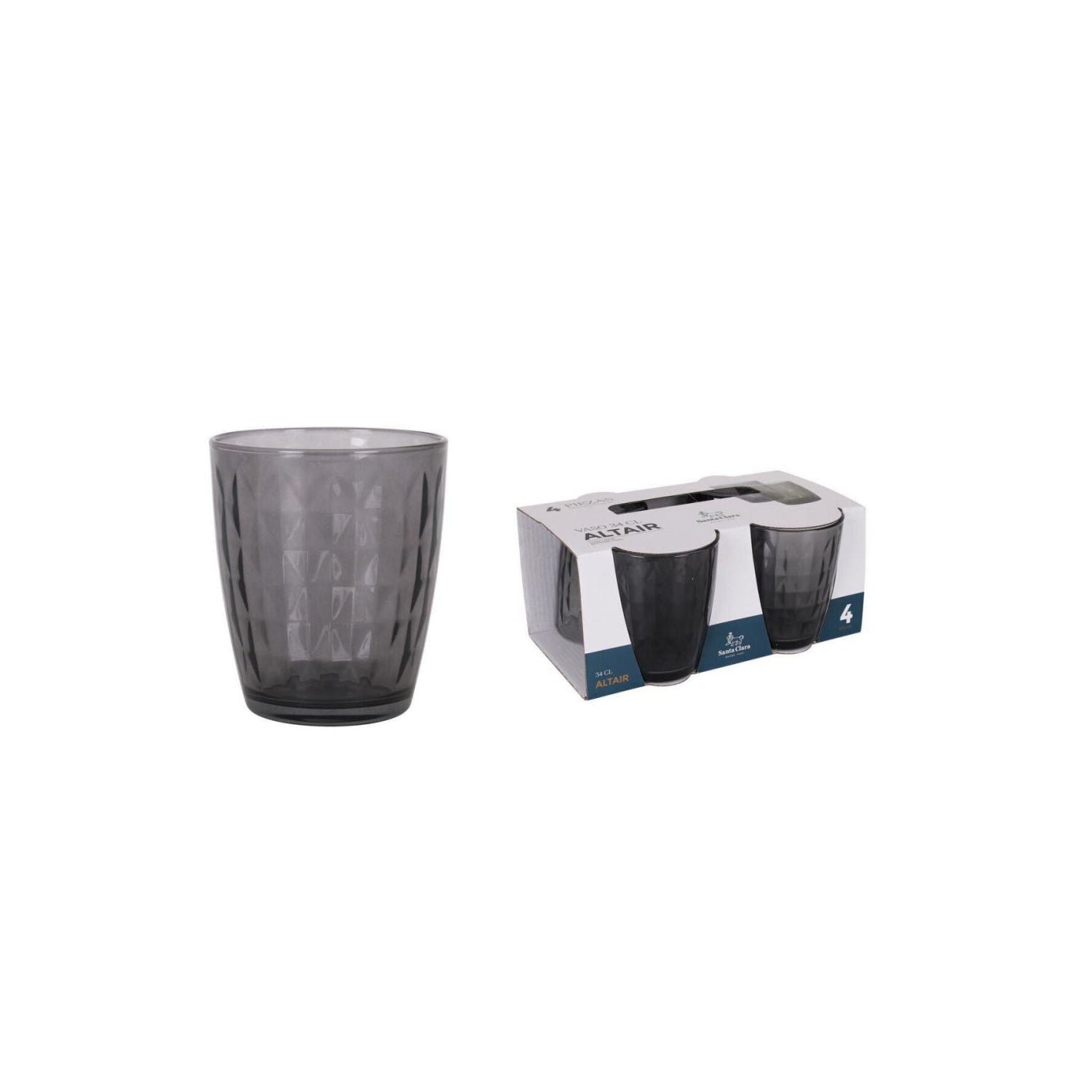 Altair diamonds Grey Smoke 340ml drinking glass