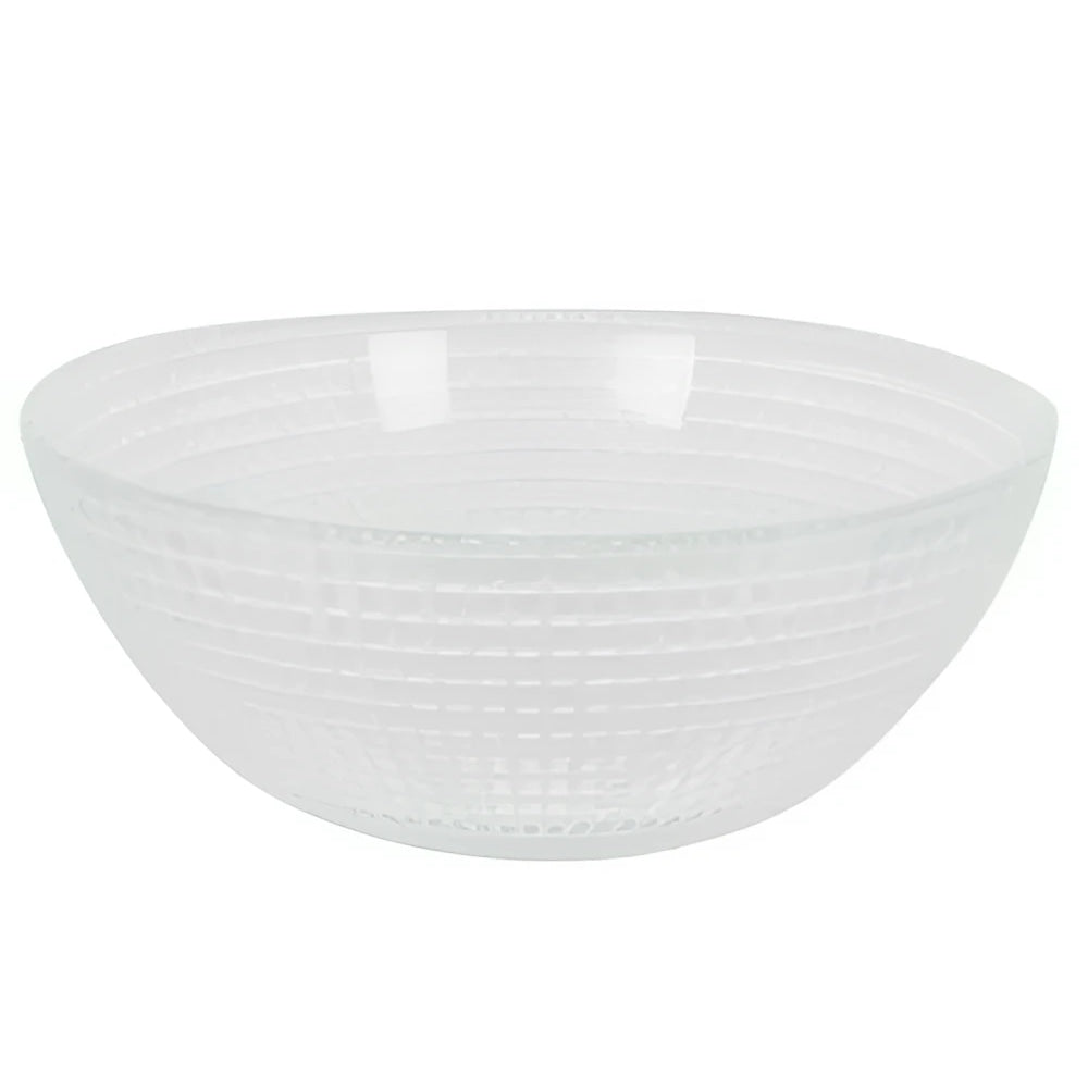 Andra handmade La Mediterranea 13cm glass bowl with ridges and rim